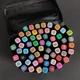 Маркеры TOUCH Sketch Marker Black 60 шт разноцветные + сумка, набор двухсторонних скетч-маркеров 60 цветов - изображение 12