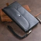 Великий жіночий клатч із натуральної шкіри ST Leather чорного кольору з кнопкою (bg193fash16) - зображення 11