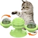Игрушка для котов спинер с щеткой для зубов Rotate Windmill Cat Toy Зеленая - изображение 2