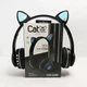 Бездротові навушники з котячими вушками Bluetooth Cat STN-23 з мікрофоном, AUX, LED підсвічування чорні Black - зображення 7
