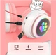 Беспроводные наушники с кошачьими Ушками Bluetooth Cat viv-23 с микрофоном FM радио + AUX, LED RGB подсветка розовые Pink - изображение 4