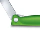 Кухонный нож Victorinox SwissClassic Foldable Paring 11 см Serrated Green (6.7836.F4B) - изображение 3