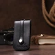 Компактная кожаная ключница с хлястиком SHVIGEL 13988 Черная - изображение 5