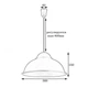 Светильник подвесной лофт 100lamp Dome E27 белый+золото (СП 3614 WH+GD) - изображение 3