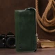 Клатч Унісекс Шкіряний Вінтаж Shvigel Зелений Органайзер (142433) - зображення 8