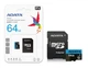 Карта пам'яті microSDXC (UHS-1) A-DATA Premier 64Gb Class 10 A1 (R-100Mb/s) (adapter SD) - зображення 2