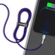 Кабель BASEUS Lightning Cafule Series Metal Data Cable |1M, 2.4A| (CALJK-A05) purple - зображення 2