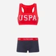 Комплект женского белья (топ + трусики-шорты) хлопковый U.S. Polo Assn 66264 36/S Красный (8680557306699) - изображение 2