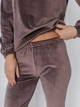 Пижама (свитшот + штаны) женская велюровая BARWA garments 0285/289 L Баклажановая (2112852893254) - изображение 4