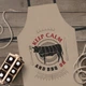 Фартух повнокольоровий Сolorful Keep calm and BBQ on (коричневий) 75x51 см - зображення 2