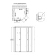 Душевая кабина Lidz Latwa SC90x90.SAT.LOW.GR, стекло тонированное 4 мм без поддона - изображение 2