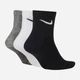 Набор женских носков Nike Everyday Ltwt Ankle 34-38 3 пары Серый (194955549445) - изображение 2