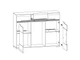 Стеллаж BRW Буфет KOM2W1D3S/10/15 Ацтека(94816) - изображение 2