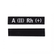 Шеврон патч на липучці група крові 2+, білий колір на чорному фоні, 2,8 см*12,5 см, Світлана-К - зображення 1