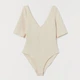 Боди-футболка женская H&M 12-0807473-001 M Молочная (2000001901311) - изображение 1