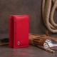 Горизонтальное портмоне из кожи женское на магните ST Leather 19335 Красное - изображение 8