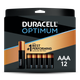 Щелочные батарейка Duracell Optimun AAA LR03 12 шт - изображение 1