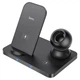 Беспроводное зарядное устройство Hoco CW33 Ultra-Charge 3-in-1 vertical wireless fast charger Black - изображение 1