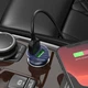 Адаптер в прикуриватель портативный Hoco Z39 QC3.0 на 2USB с кабелем Lightning Синий - изображение 3