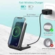 Быстрая беспроводная зарядка 20W+5W 2в1 для телефона и наушников Apple/Huawei/Xiaomi/SUMSUNG и др. FDGAO B455 черная (FО-46437) - изображение 7