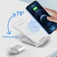 Быстрая беспроводная зарядка 20W+5W 2в1 для телефона и наушников Apple/Huawei/Xiaomi/SUMSUNG и др. FDGAO B455 белая (FО-46451) - изображение 9
