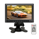 Автомобильный монитор для камеры заднего вида Car DVR складной цветной монитор 7" дюймов FULL HD с USB разъемом и пультом Черный - изображение 1