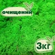 Очищений стабілізований мох ягель Зелений трав'яний світлий 3 кг - зображення 1