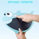 Детский планшет для рисования Writting Board Shark Голубой интерактивный графический развивающий для записей с экраном - изображение 4