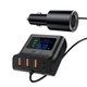 Автомобільний зарядний пристрій ACEFAST B8 digital display car HUB charger (6974316281078) - изображение 1