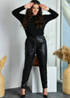 Женские брюки на меху из эко-кожи GF01615 р48 черные - изображение 2
