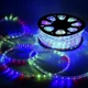 Світлодіодна LED стрічка 5050 RGB 220V, дюралайт бухта 100м кольорова UKC 1091LK - зображення 2