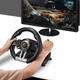 Игровой руль PXN V3 Pro с педалями и двойной вибрацией для ПК на присосках Черный - зображення 3