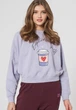 Толстовка ONLY ONLJENNIFER LIFE L/S O-NECK BOX SWT XS Бузковий 15250226-Cosmic Sky-Print:COFFEE - зображення 1