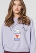 Толстовка ONLY ONLJENNIFER LIFE L/S O-NECK BOX SWT XS Бузковий 15250226-Cosmic Sky-Print:COFFEE - зображення 3