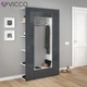 Готовий міні гардероб 106x192 Vicco, антрацит, глянець - зображення 5