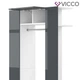Готовий міні гардероб 106x192 Vicco, антрацит, глянець - зображення 7