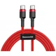 Дата кабель USB-C to USB-C 1.0m USB 3.1 3A red Baseus (CATKLF-G09) - зображення 2
