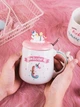 Кружка с крышкой и ложкой Единорог Hello unicorn 5697 420 мл - изображение 5