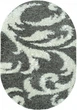 Ковер с высоким ворсом Loca 9161A gray овал 1.50x2.30 - изображение 1