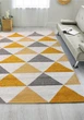 Безворсовий килим Almina 131701 grey-yellow 1.35x2.00 - зображення 1