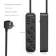 Сетевой фильтр-удлинитель RZTK Power Strip 3+3 USB-A Black 1.5 м - изображение 7