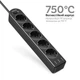 Мережевий фільтр-подовжувач RZTK Power Strip 5+3 USB-A Black (PS-5A/B) 2 м - зображення 5