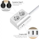 Сетевой фильтр-удлинитель RZTK Power Strip 2+2 USB-A+USB-C White (PS-2AC/W) 1.5 м - изображение 3