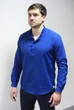 Сорочка ZIBSTUDIO бавовна стійка планка д/р XL Синя - зображення 1