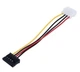 Перехідник живлення MOLEX (молекс) 4 pin -> SATA (сата) 15 pin кабель (530565258) 18см Різнокольоровий - зображення 2