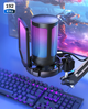 Конденсаторный игровой микрофон FIFINE A6W RGB Ampligame для ПК PS4 PS5 MAC с поп-фильтром Shock Mount & Gain Control Белый - изображение 7