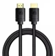 Кабель переходник Baseus High Definition Series HDMI - HDMI 8K черный в оплетке 1 м (CAKGQ-J01) - изображение 1