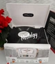 Вініловий програвач Trevi White USB SD AUX FM CD + подарунок Record Cleaner засіб для очистки платівок 200мл - зображення 1