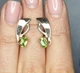 Сережки серебряные с хризолитом 3,59 г - изображение 1