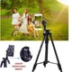 Усиленный штатив для смартфона камеры фотоаппарата c пультом в чехле Yunteng VCT 3388 Black (zag0453) - изображение 8